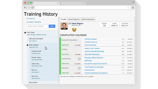 Blizzard training history tool